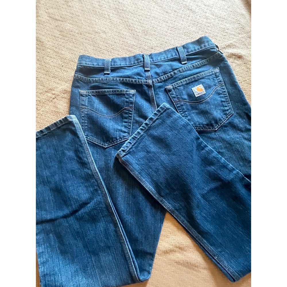 Carhartt Traditional Fit Straight Leg Blue Denim Jeans Mens 36x32 101496 420